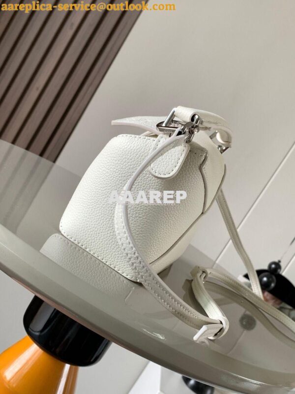 Replica Loewe Mini Puzzle bag in soft grained calfskin A510P88 White 4