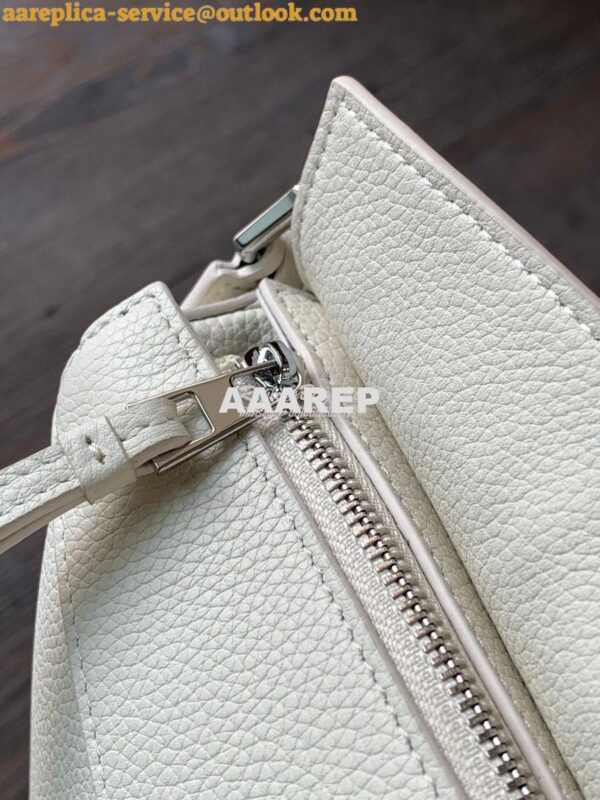 Replica Loewe Mini Puzzle bag in soft grained calfskin A510P88 White 5