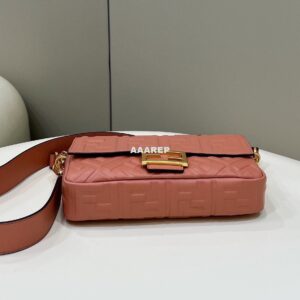 Replica Fendi 8BR600 Baguette Medium Pink leather 0135M bag 2