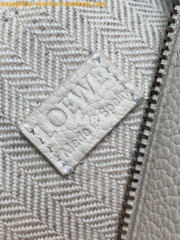 Replica Loewe Mini Puzzle bag in soft grained calfskin A510P88 White 9