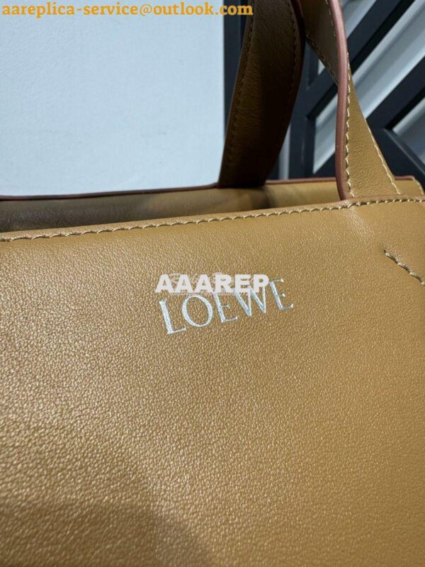 Replica Loewe Puzzle Fold Duffle in shiny calfskin B510PUB Oak 6
