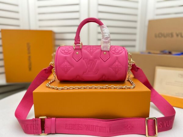 Replica Louis Vuitton LV PAPILLON BB Bag Dragon Fruit Pink M59826 2