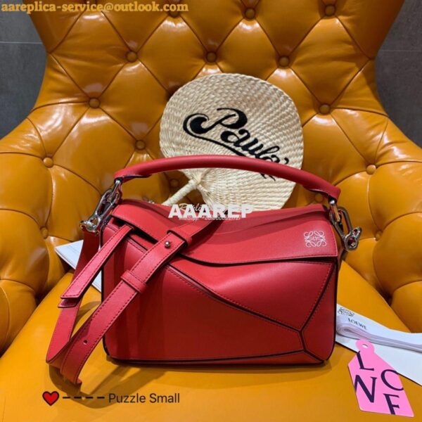 Replica Loewe Puzzle Small Bag 98895 Red 3