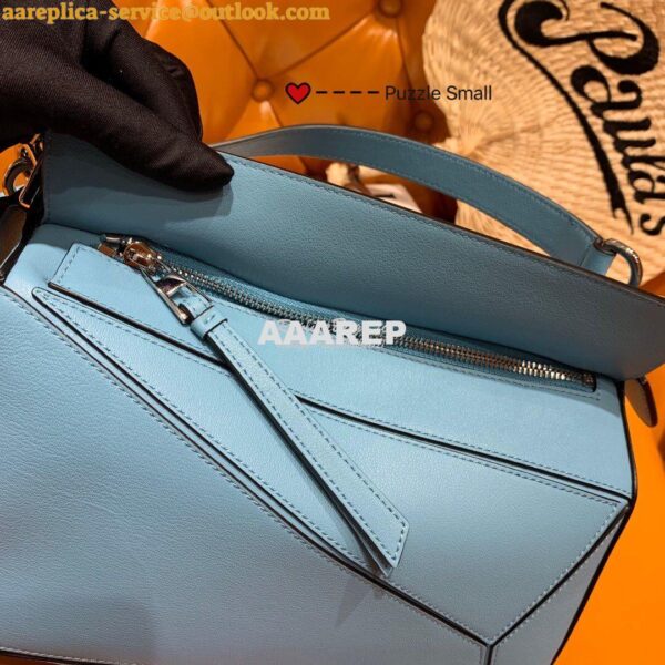 Replica Loewe Puzzle Small Bag 98895 Stone Blue 7