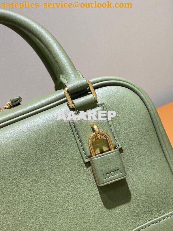 Replica Loewe Amazona 19 Square Bag in Nappa Calfskin A039N10 Avocado 6