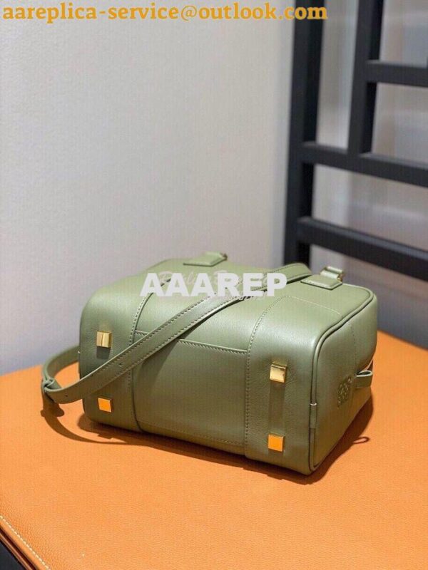 Replica Loewe Amazona 19 Square Bag in Nappa Calfskin A039N10 Avocado 11