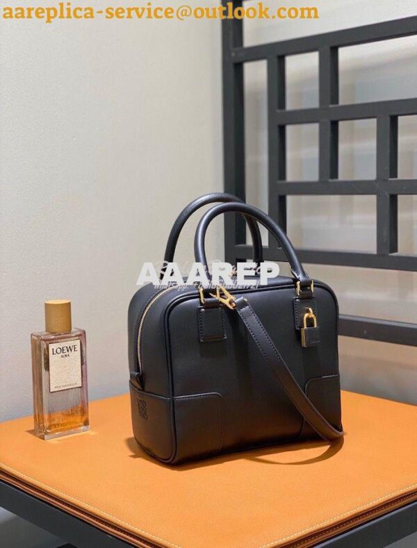 Replica Loewe Amazona 19 Square Bag in Nappa Calfskin A039N10 Black 4