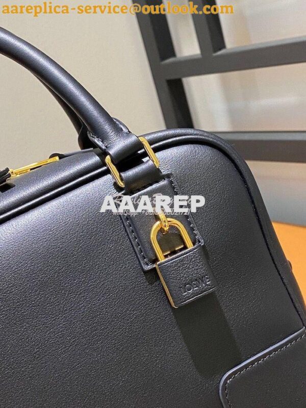 Replica Loewe Amazona 19 Square Bag in Nappa Calfskin A039N10 Black 6