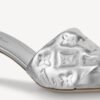 Replica Louis Vuitton Revival Mules 55mm In Silver Metallic Lambskin