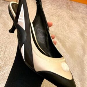 Replica Louis Vuitton Archlight Slingback Pumps In Beige Satin 2