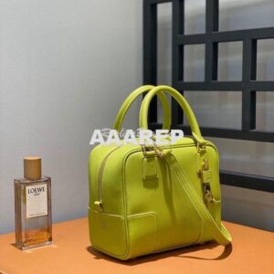 Replica Loewe Amazona 19 Square Bag in Nappa Calfskin A039N10 Lime 2