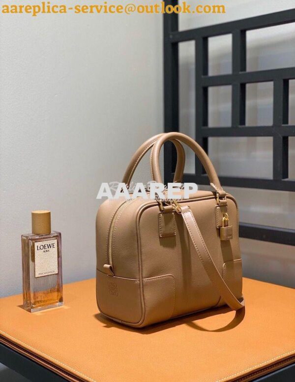 Replica Loewe Amazona 19 Square Bag in Nappa Calfskin A039N10 Mink 4