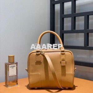 Replica Loewe Amazona 19 Square Bag in Nappa Calfskin A039N10 Warm Des