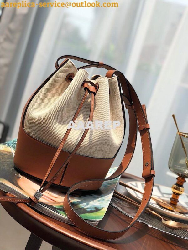 Replica Loewe Balloon Bag Ecru/Tan 522003 3