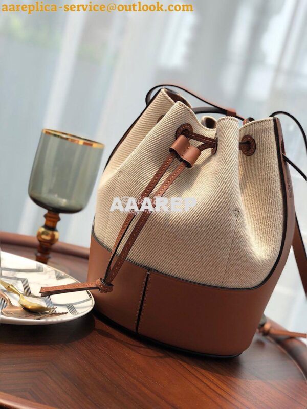 Replica Loewe Balloon Bag Ecru/Tan 522003 4