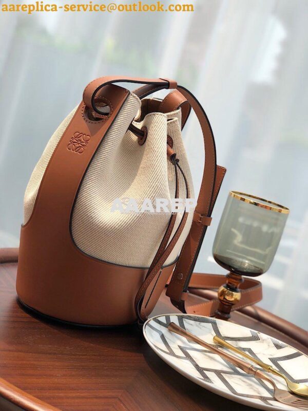 Replica Loewe Balloon Bag Ecru/Tan 522003 5