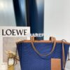 Replica Loewe Cushion Leather-Trimmed Canvas Tote Bag 66025 Taupe 2