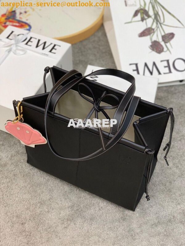 Replica Loewe Cushion Tote Bag 66025 Black 5