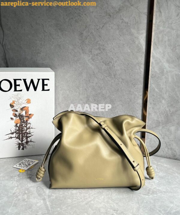 Replica Loewe Flamenco Clutch In Nappa Calfskin A411FC1 Dark Butter 3