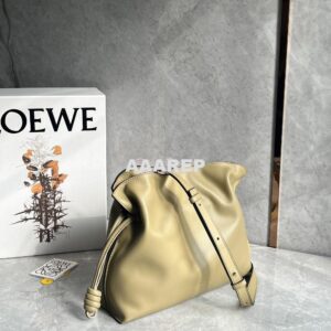 Replica Loewe Flamenco Clutch In Nappa Calfskin A411FC1 Dark Butter 2