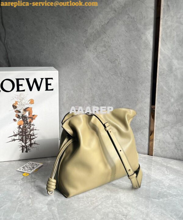 Replica Loewe Flamenco Clutch In Nappa Calfskin A411FC1 Dark Butter 4