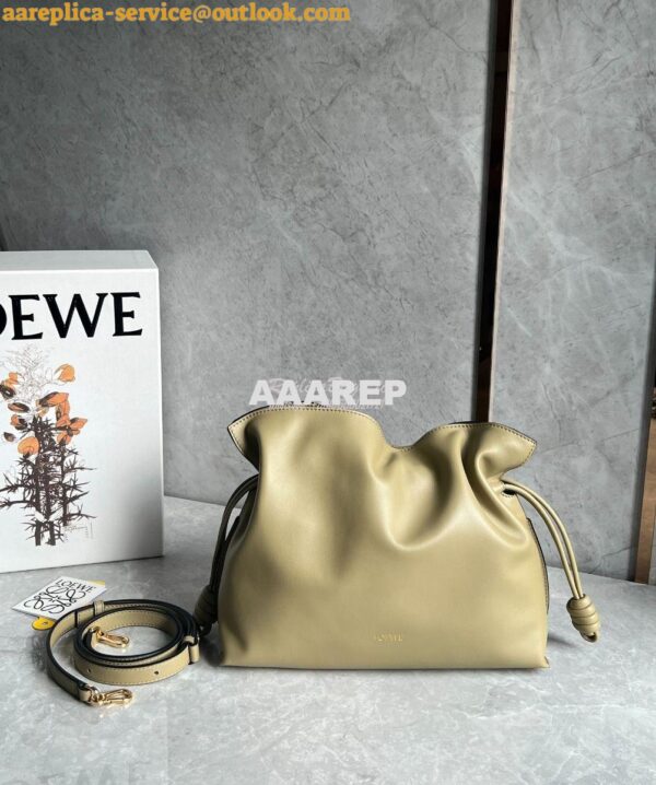 Replica Loewe Flamenco Clutch In Nappa Calfskin A411FC1 Dark Butter 5