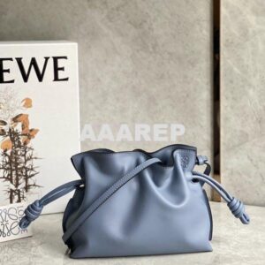 Replica Loewe Flamenco Clutch In Nappa Calfskin A411FC1 Stone Blue