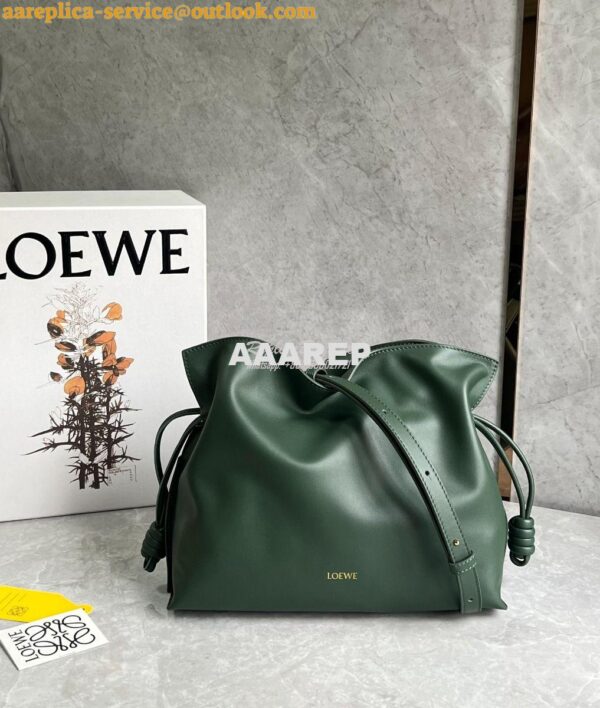 Replica Loewe Flamenco Clutch In Nappa Calfskin A411FC1 Vintage Khaki 3