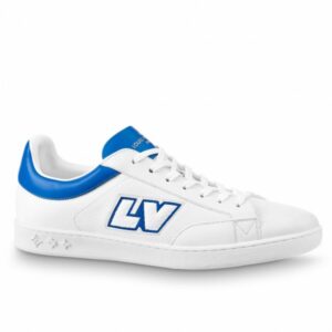 Replica Louis Vuitton Luxembourg Sneakers with Blue Leather Heel