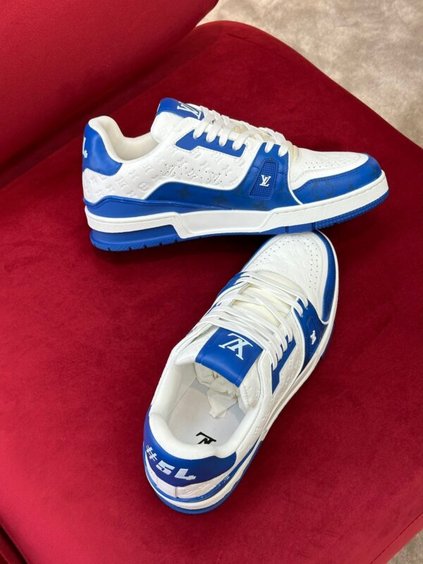 Replica Louis Vuitton LV TRAINER SNEAKER Blue 1AANER 5