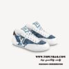 Replica Louis Vuitton Paseo Flat Comfort Sandals In Blue Denim