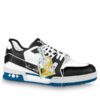 Replica Louis Vuitton Time Out Sneakers In Damier Azur and Leather