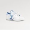 Replica Louis Vuitton LV Trainer Sneakers In Blue Denim Leather