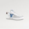 Replica Louis Vuitton LV Trainer Sneakers In Blue Denim with Leather