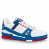 Replica Louis Vuitton LV Trainer Sneakers In Blue/White Leather