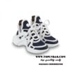 Replica Louis Vuitton LV Trainer Sneakers In Purple Crystals 2