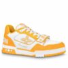 Replica Louis Vuitton LV Trainer Sneakers In Yellow Denim with Mesh