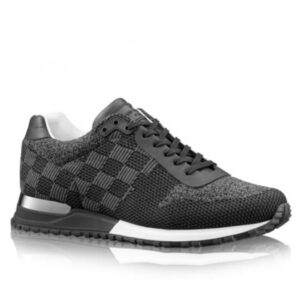 Replica Louis Vuitton Men Black Run Away Sneaker Damier