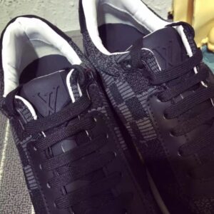 Replica Louis Vuitton Men Black Run Away Sneaker Damier 2