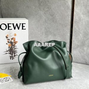 Replica Loewe Flamenco Clutch In Nappa Calfskin A411FC1 Vintage Khaki 2