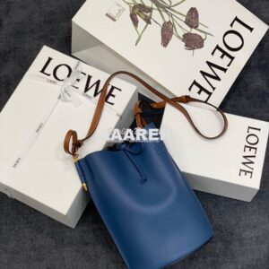 Replica Loewe Gate Bucket 66088 Blue/Pecan 2