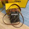 Replica Fendi 8BS010 Mon Tresor Leather And Canvas Mini Bag Multicolour 2