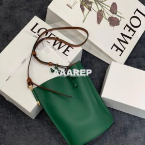 Replica Loewe Gate Bucket 66088 Green/Pecan 2