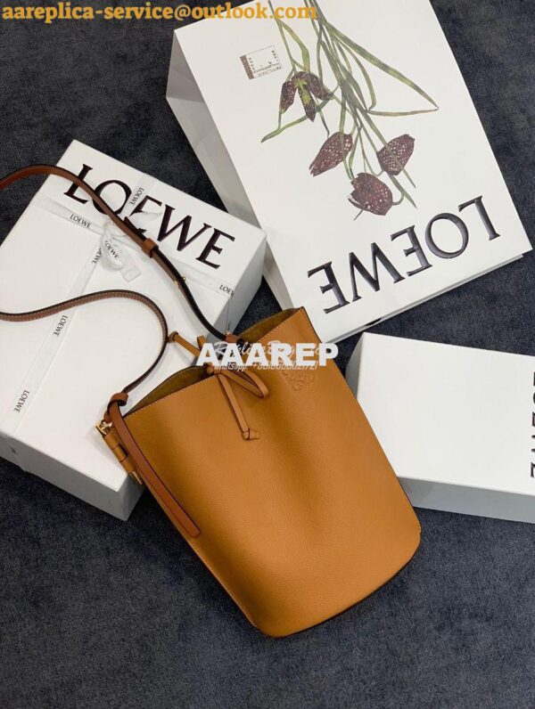 Replica Loewe Gate Bucket 66088 Light Caramel/Pecan 4