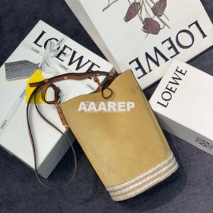 Replica Loewe Gate Bucket in Canvas 66088 Yellow 2