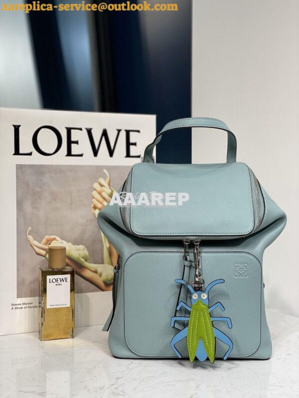 Replica Loewe Goya Small Backpack 66019 Light Blue 3