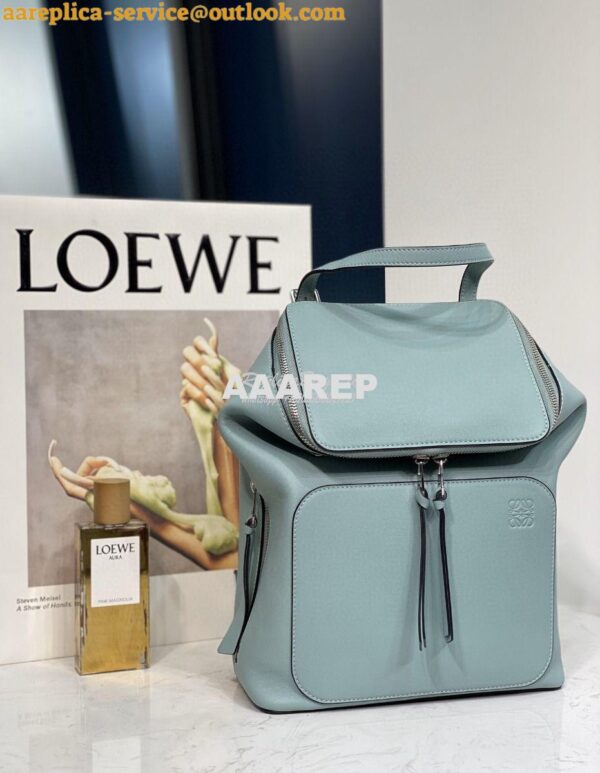 Replica Loewe Goya Small Backpack 66019 Light Blue 5