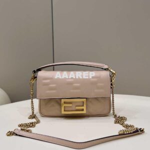 Replica Fendi 8BS017 Baguette Mini Light Pink leather 0135S bag