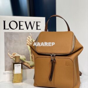 Replica Loewe Goya Small Backpack 66019 Light Caramel/Pecan 2