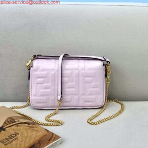 Replica Fendi 8BS017 Baguette Mini Light Purple leather 0135S bag